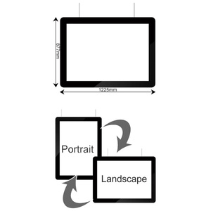 Cable Hanging System & Wire Display Systems 6 X A1 Dual-Sided Poster Frames <b>LED</b> <b>Light</b> <b>Box</b> for Real Estate Window Display - Product Image 3