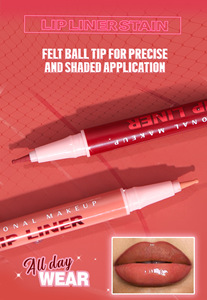 MLM Customizable Lip Liner Pencil Pink Tube Design 4 Colors Velvet Matte Smudge Proof Long Wear Lip Cosmetic - Product Image 5