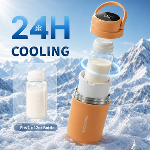 Refroidisseur de <span class=keywords><strong>lait</strong></span> <span class=keywords><strong>maternel</strong></span> électrique portable Momcare <span class=keywords><strong>Mini</strong></span>, bouteille isotherme de 12 oz, stockage sûr pendant 24h pour les voyages et les activités de plein air - Product Image 5