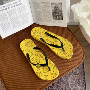 Tongs d'été pour femmes tongs à motif mignon pantoufles de plage d'été mode pantoufles à fond souple chaussures de Style de marche simples - Product Image 6