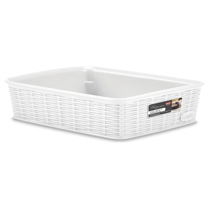 Cestino <b>plastica</b> (25x19x6cm) ELEGANCE Bianco 30930 - Product Image 2