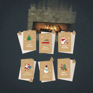 Năm Mới Thiệp Chúc Mừng Thẻ Bưu Thiếp Đặt 6Pcs Giáng Sinh Vui Vẻ Giáng Sinh Thẻ Quà Tặng Với Niêm Phong Sticker In Offset - Product Image 3