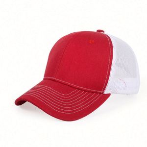 Wholesale Custom Curved Brim <b>Baseball</b> <b>Caps</b> <b>Plain</b> Blank Mesh Snapback Gorras Trucker Hats - Product Image 2