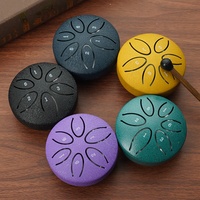 Tambour de pluie pour l'extérieur/le jardin/langue en acier tambour 6 notes 3 pouces kit de batterie instrument de percussion vente en gros