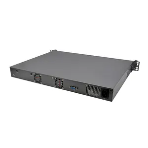 Roteador OEM 1u Barebone para computador industrial, equipamento de rede com base em rack para servidor, quad core, roteador Pfsense