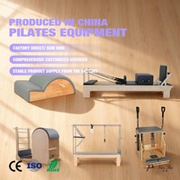 Ensemble de 5 pièces haut de gamme en bois d'érable durable pour Pilates, comprenant Cadillac, Ladder Bucket et Wunda Chair, pour usage en salle de sport