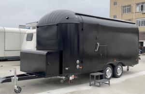 Chariot de restauration de rue polyvalent avec système de freinage amélioré et étagères amovibles pour les marchés nocturnes et la vente en zone piétonne - Product Image 3