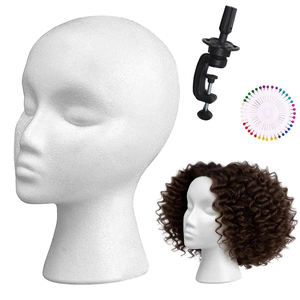 Un nouveau design <span class=keywords><strong>tête</strong></span> de <span class=keywords><strong>mannequin</strong></span> en <span class=keywords><strong>styromousse</strong></span> avec support pour perruque beauté maquillage pratique bricolage moules à colorier - Product Image 1