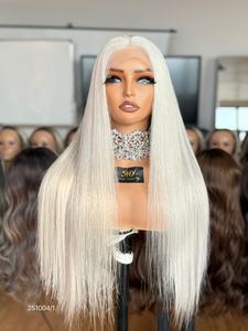 SHY Perruque Humaine 5.0 à Nœuds Simples, Très Vendue, avec Ligne de Cheveux Pré-Plumée, Nœuds Décolorables, 100% Cheveux Humains pour Femmes - Product Image 6