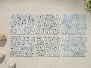 <span class=keywords><strong>Carrelage</strong></span> mural moderne en mosaïque émaillée imprimée, design terrazzo, épaisseur 6 mm, garantie 3 ans pour les murs de cuisine, salle de bain, <span class=keywords><strong>piscine</strong></span>, hôtel - Product Image 5