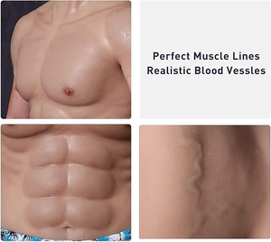 Poitrine en silicone artificielle réaliste, faux muscle pectoral en silicone pour Halloween, accessoires de <span class=keywords><strong>film</strong></span>, drag queen, forme de poitrine - Product Image 5