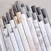 Papier peint en marbre pour la maison et la décoration intérieure Rouleau de papier peint en PVC autocollant imperméable pelable pour la salle de bain et la cuisine