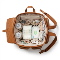 Sac à langer en cuir pour femme, sac à dos en cuir de vachette, organisateur pour maman, sac de rangement, fabrication sur mesure, grande capacité, sac de voyage pour bébé
