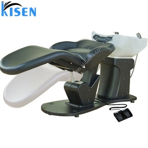 Kisen Popular Electric Shampoo Chair Eco-friendly Portable Salon <b>Bed</b> with 1 Motor Adjustable Footrest <b>Backrest</b> <b>for</b> Gym Use - Product Image 4
