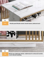 Table basse minimaliste de haute qualité au design moderne et unique pour appartement, 2 niveaux, en bois et acier