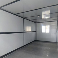 Bâtiment modulaire préfabriqué en acier pliable de type X, bureau, atelier avec panneaux sandwich