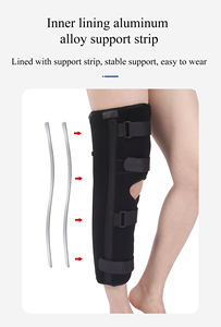 Fixateur de l'articulation du genou en aluminium Orthèses de soutien des jambes Membres inférieurs Patella <span class=keywords><strong>externe</strong></span> Genouillère pour la rééducation des fractures ligamentaires - Product Image 2