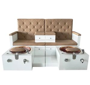 Venta caliente de lujo nuevo cómodo spa de masaje de pies Silla de pedicura de doble Plaza con fregadero - Product Image 3