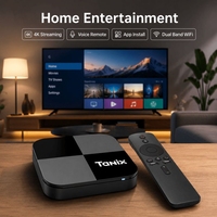 Grosir Pabrik Android 14 4K HDR Amlogic S905X5M USB 2.0 Quad Core 5G Wifi Gigabit Ethernet TV Box