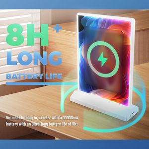 Support de signalisation double face personnalisé en verre trempé, boîte lumineuse LED rechargeable pour menu de table, cadre pour restaurant, boutique, café - Product Image 5