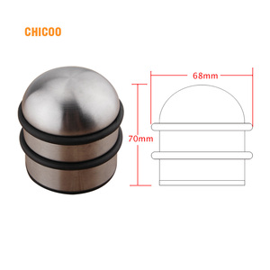 in acciaio inox pesante tappo porta con anello porta di battuta in gomma per il pavimento - Product Image 4