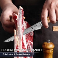 Couteau de cuisine en acier damas, style tendance, prix compétitif, couteau de chef damas personnalisé de 8 pouces, livraison directe