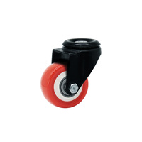 Roulettes en PVC légères de haute qualité de 1.5 pouces 75mm avec roue industrielle à double frein pour chariot
