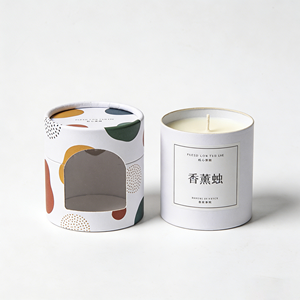 Luxury <b>Empty</b> Toy Display candle <b>Box</b> Round Custom Logo Gold Foil Cylinder Toy <b>Gift</b> Packaging Paper Tube <b>Box</b> with PVC Window - Product Image 2