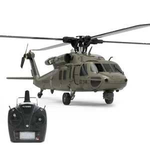 Avión Rc simulación Real F09 UH60 Black Hawk Flybarless RC helicóptero 6 CH 1/47 escala de una sola hoja RC helicóptero Hobby Juguetes
