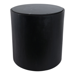 Tavolino cilindrico in marmo, tavolino moderno con piano in marmo per soggiorno e piccoli spazi - Product Image 3
