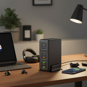 Cargador de escritorio rápido de 6 puertos y 120W con puertos USB-C PD3.1, estación de carga universal para portátiles, teléfonos y tabletas, marca EGTMA, para PC - Product Image 2