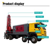 Plate-forme de forage montée par camion de puits d'eau avec la profondeur maximum à moteur diesel de perçage de la pompe et du moteur 400m