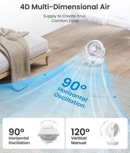Ventilador de Mesa Portátil para Interiores y Exteriores, Recargable por USB, de 8 Pulgadas, con Luz LED Solar, Venta al Por Mayor - Product Image 3