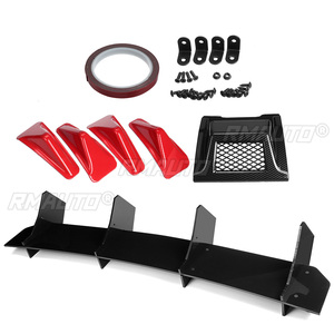 Car Rear Bumper Diffuser Lip Spoiler Body Kit Rear Side <b>Splitters</b> Lip Shark Fins Rear Lamp Cover for Subaru STI WRX 2015-2021 - Product Image 2