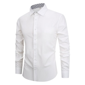 2025 nuovo <span class=keywords><strong>abito</strong></span> da <span class=keywords><strong>uomo</strong></span> sottile da <span class=keywords><strong>uomo</strong></span> camicia da <span class=keywords><strong>uomo</strong></span> con stampa camicia Casual sottile camicia a maniche lunghe - Product Image 2