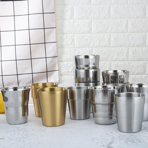Tazza tazza d'oro in metallo a sublimazione personalizzata tazza da tè coreano tazza da bere acqua 304 acciaio inossidabile tazza da caffè a doppia parete - Product Image 1