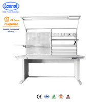Mesa de Trabajo ESD de Alta Resistencia Antiestática de Leenol Factory Wholesale para Línea de Ensamblaje Electrónico SMT, Taller de Producción