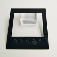 Panneau en verre tactile LCD avec bordure noire, écran à haute transmission lumineuse, verre trempé pour panneau avant de contrôleur