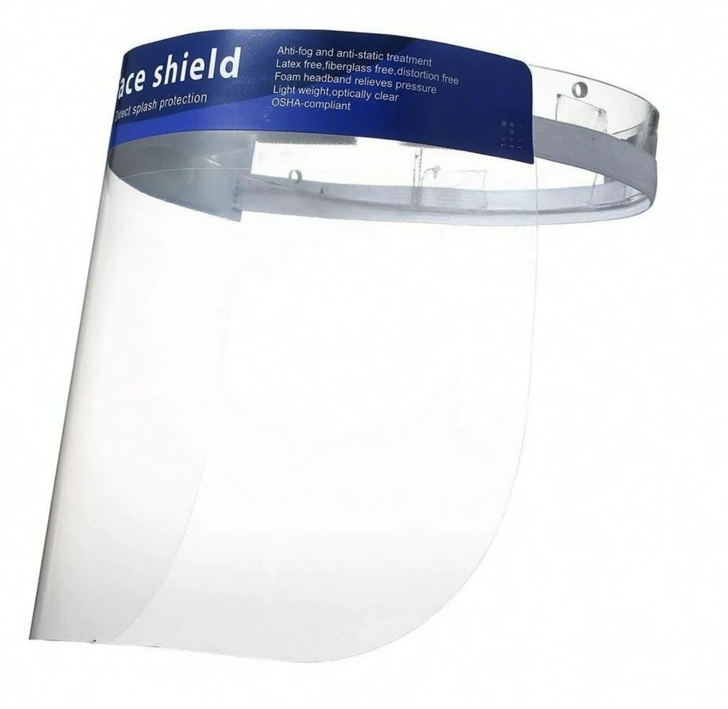 2023 safety pet plastic protective transparent clear full foam faceshield face shield sheild mask with sponge stick