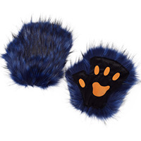 Mitaines sans doigts en fourrure, motif pattes de loup, pattes de chaton, griffes de renard, accessoire de mode Lolita Gothique pour cosplay et fêtes