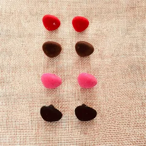 塑料安全鼻子钩针玩具Amigurumi混合套装盒粉色/红色/黑色/棕色鼻子动物熊木偶娃娃玩具魅力