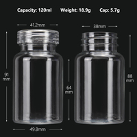 75ml 120ml 150ml 200ml étiquette de couleur personnalisée flacons de pilules en plastique PET bouteille d'emballage de supplément de capsule de vitamine pharmaceutique