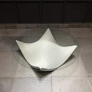 Table d'appoint moderne en bois paramétrique, hôtel, maison, luxe, table centrale en verre trempé - Product Image 4