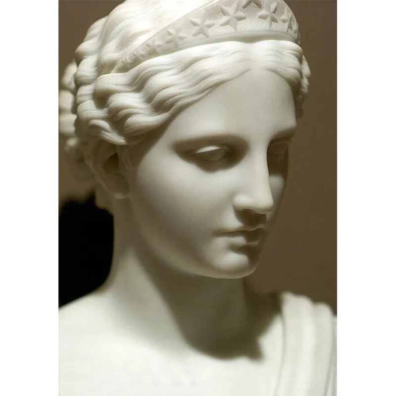 Полированная сияющая белая мраморная статуя богини художественные скульптуры