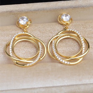 DIY Simple 5596 Fried Dough Twists Earrings Empty Holder for 6.5-7mm <b>Loose</b> <b>Pearls</b> <b>Pearl</b> Sleeve Chain Set - Product Image 2