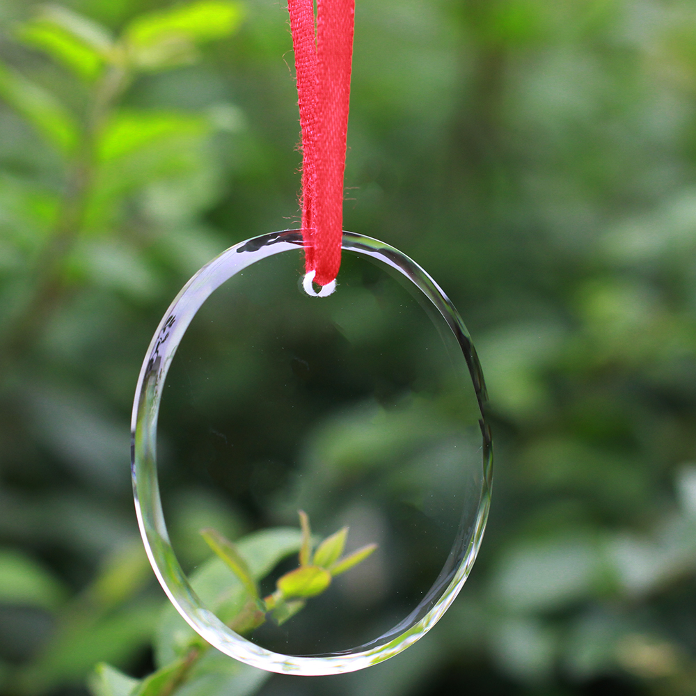 На заказ Популярный Логотип Кристалл Рождественские украшения пустой кристалл орнамент