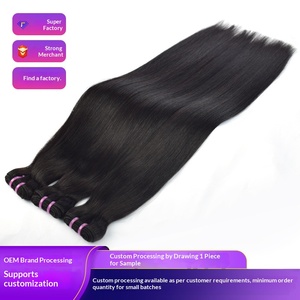 Extensiones de Cabello Humano Virgen Remy Liso, 100% Sin Procesar, Cutícula Alineada, Tejidas a Mano - Product Image 3