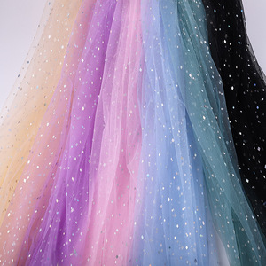 Vải Polyester Co Giãn Tùy Chỉnh Phổ Biến Để Lót Váy Lưới Chống Muỗi Kim Sa Vải Thiết Kế Lô Hàng Vải Dệt Kim - Product Image 1