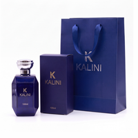 Flacons de parfum de luxe personnalisés de 50 ml en verre carré, avec pompe à sertir sécurisée, pour parfums fins, avec boîte