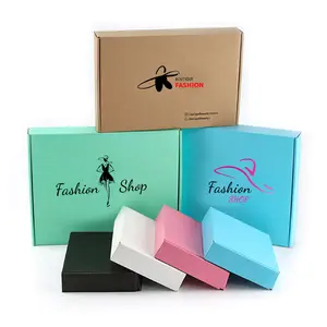 गुआंग्डोंग कस्टम लोगो इत्र ऑनलाइन अनुकूलित नालीदार कार्डबोर्ड गुलाबी छोटे कागज फ्लैट उपहार कपड़े जूता पैकिंग बॉक्स